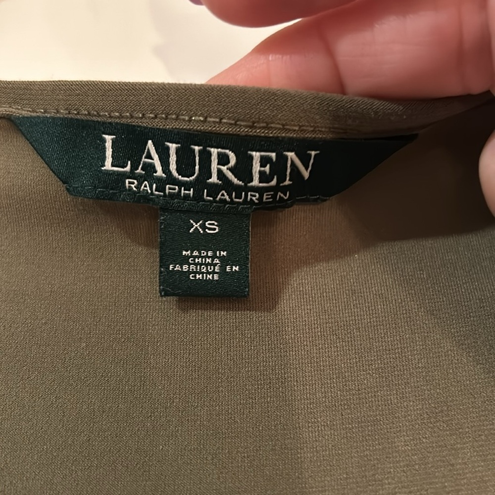 RALPH LAUREN Women’s Olive Green Pocketed Scoop Neck Jumpsuit - Size XS - Picture 5 of 8
